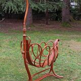 Turned wooden cradle