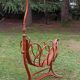 Turned wooden cradle