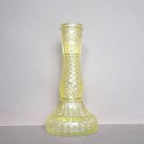Bougeoir en verre coloré joaune soleil