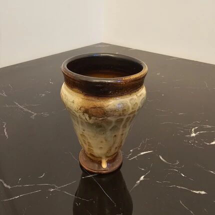 Small stoneware vase by Marcellus Aubry from Bouffioulx, Belgium.