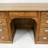 Coffered walnut desk