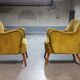 Pair of chairs 50s 60s Design original Italian gold