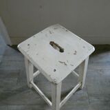 Original patina wooden handle stool