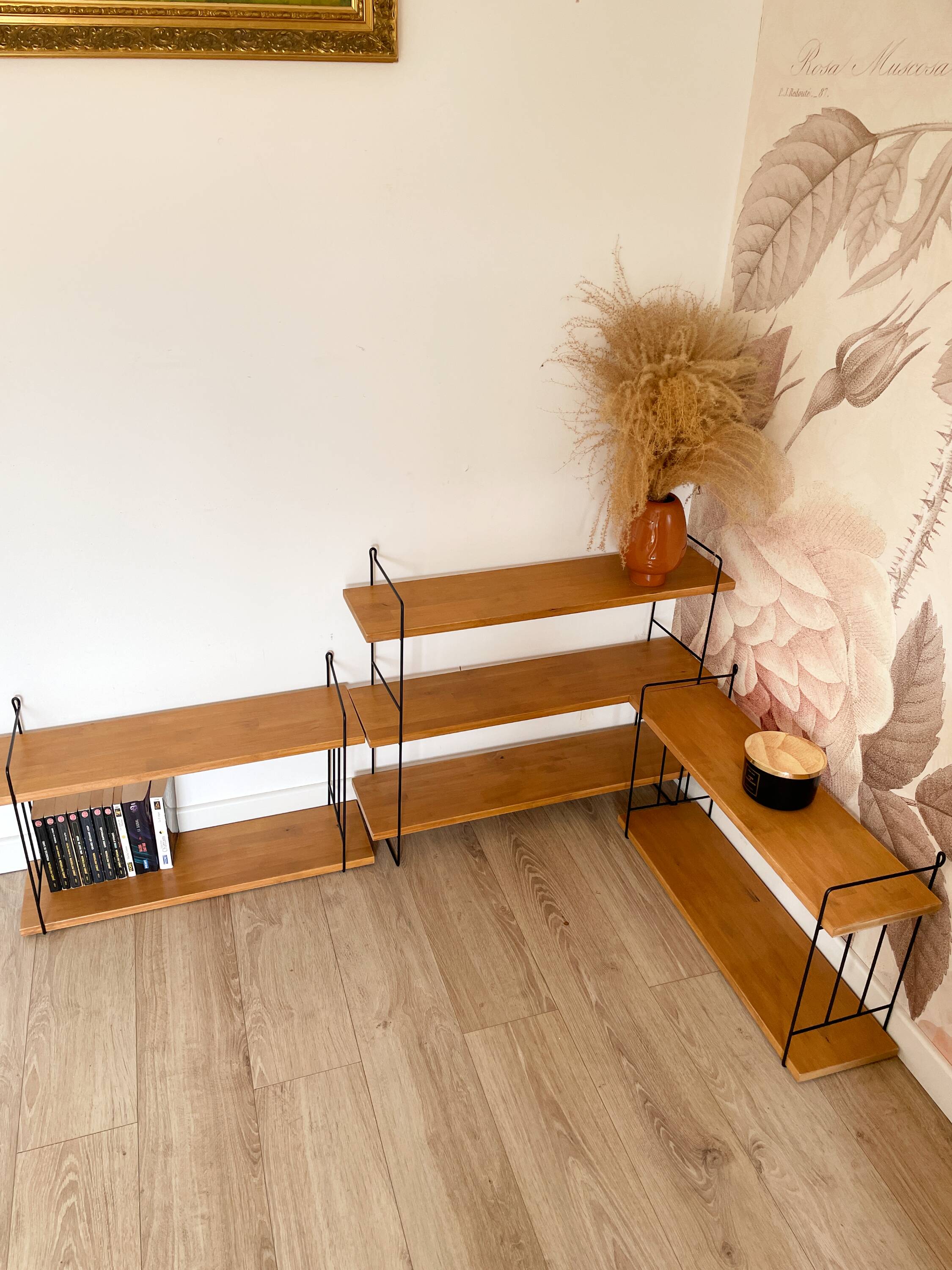3 Wall Shelf Modules by WHB, Germany, 1960s - String Style