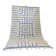 Sky Blue Boujaad Rug – Handmade Moroccan Wool Rug with Bold White Geometric Patterns