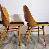 Dining chairs by radomir hoffman for ton, 1950s, set of 4