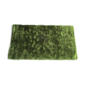 Tapis moumoute vert vintage, années 70