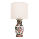 Lampe de table en faïence de Nankin Chine années 1890