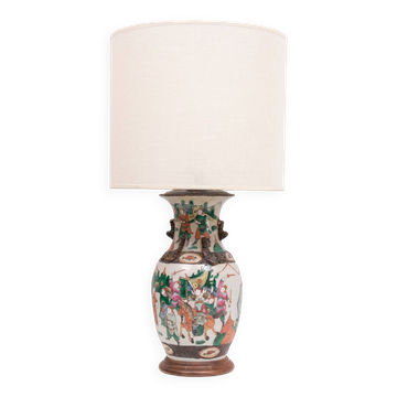 Nanking Earth-ware table lamp 1890s China
