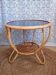 Table basse ronde en rotin vintage