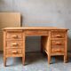 Antique solid oak desk, sandblasted and waxed.