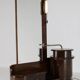 1930s art deco toilet cabinet with mirror in walnut, czechoslovakia