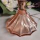 Vintage Art Deco perfume bottle in beautiful pink glass.