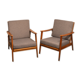 Paire de fauteuils style scandinave retapissés