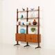 Italian free standing wall unit in teak, 1960s