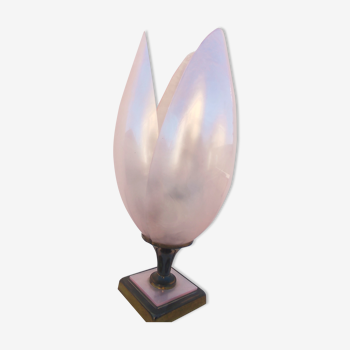 Lampe tulipe rose par Rougier