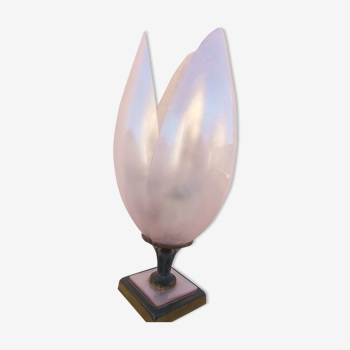 Pink tulip lamp by Rougier