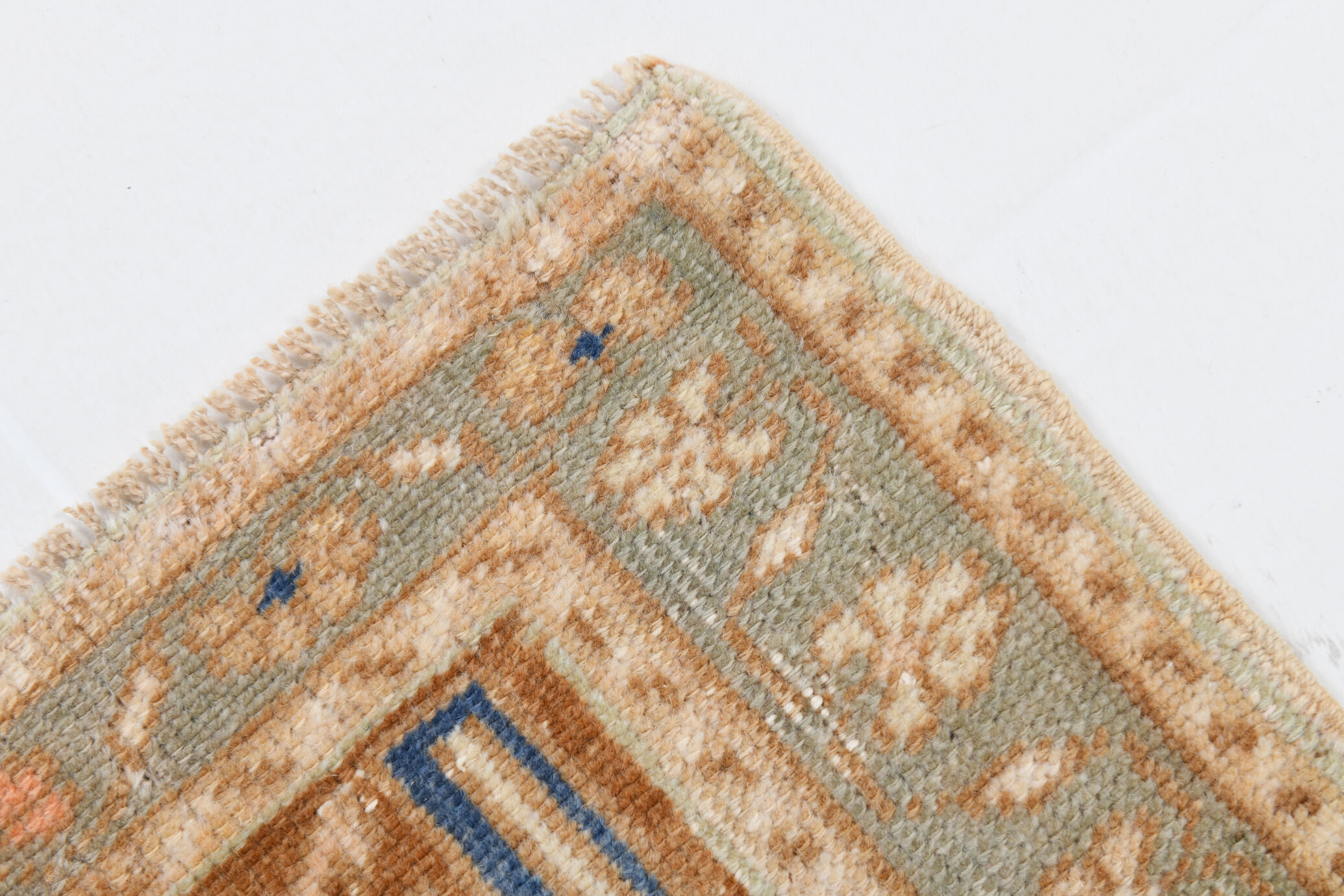 Handmade blue oushak rug 280x167cm