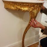 Antique gilded console table rococo style first half of 1900s