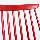 Red Fanett chair by Tapiovaara
