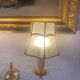 Lot de 2 lampes en cristal et abat-jours en nacre