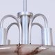Art Deco Chandelier in Aluminium and Marbled Glass, Czech, 1940s