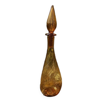 Vintage Empoli Italian blown glass carafe.