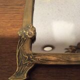 Mirror Art Nouveau brass 1900
