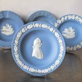 Lot of 4 Wedgwood BLUE Jasperware vintage