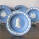 Lot de 4 Wedgwood BLEU Jasperware vintage
