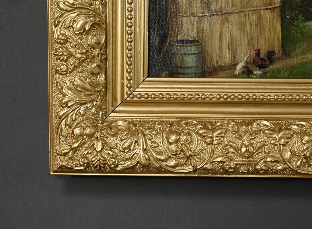 Pair of “Country Scenes” Paintings, signed A. Minne – Late 19th century