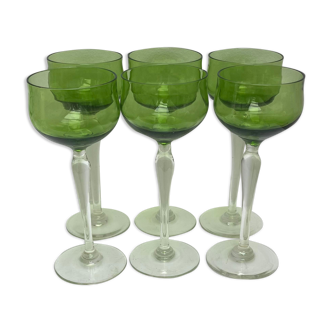 Set of 6 a glasses cristal Val Saint Lambert