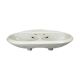 Vintage retro double sink 1970s white ceramic