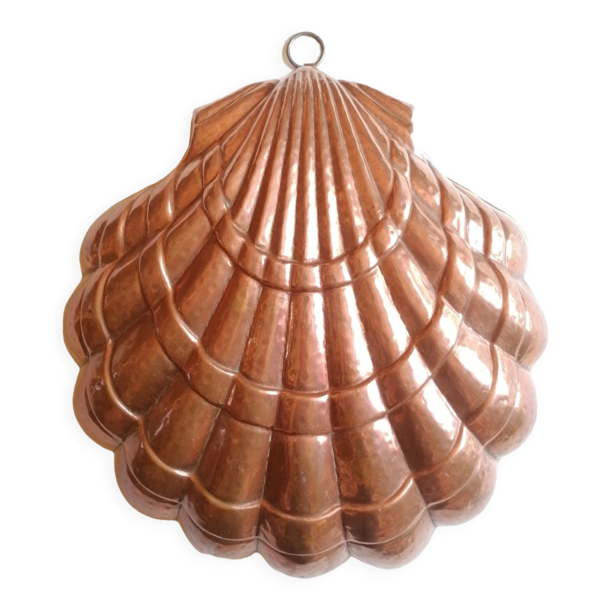 Copper cake mold shell 32 x 31 cm