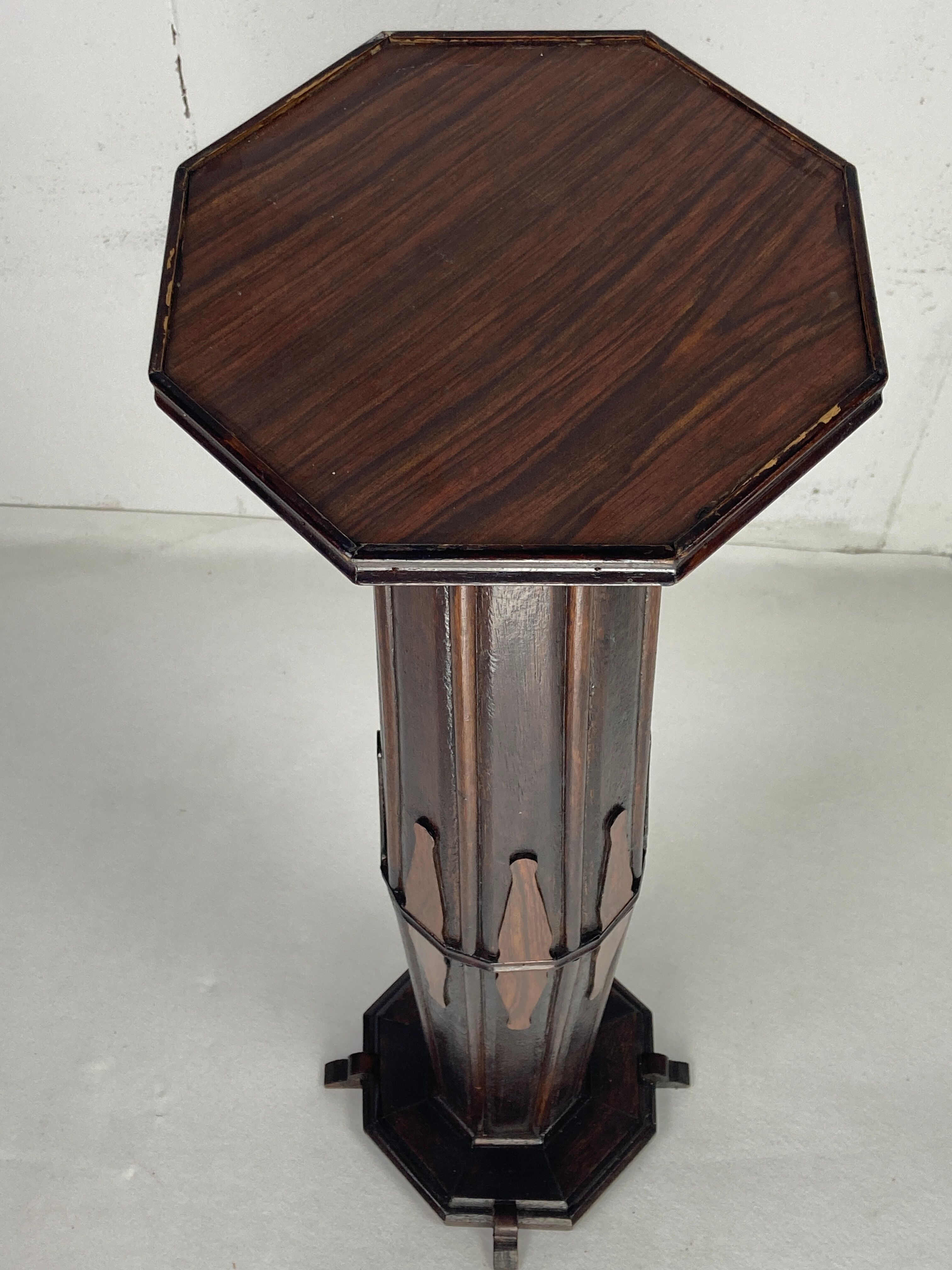 Dutch Art Deco Amsterdam School pedestal or plant stand, 1920s