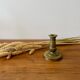 Engraved brass candle holder