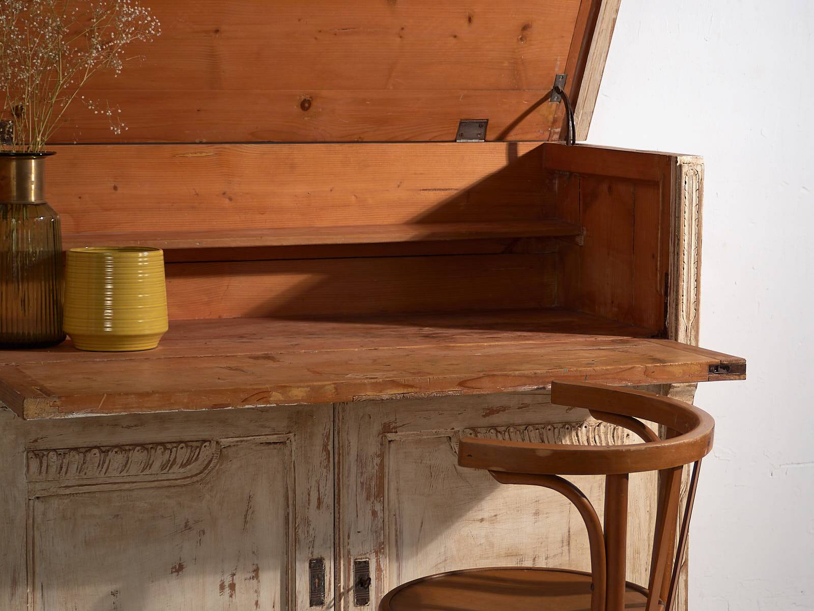 Antique white desk chest of drawers (circa 1920)
