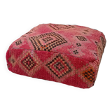Handmade Berber pouf in wool 60 X 60 X 20 CM