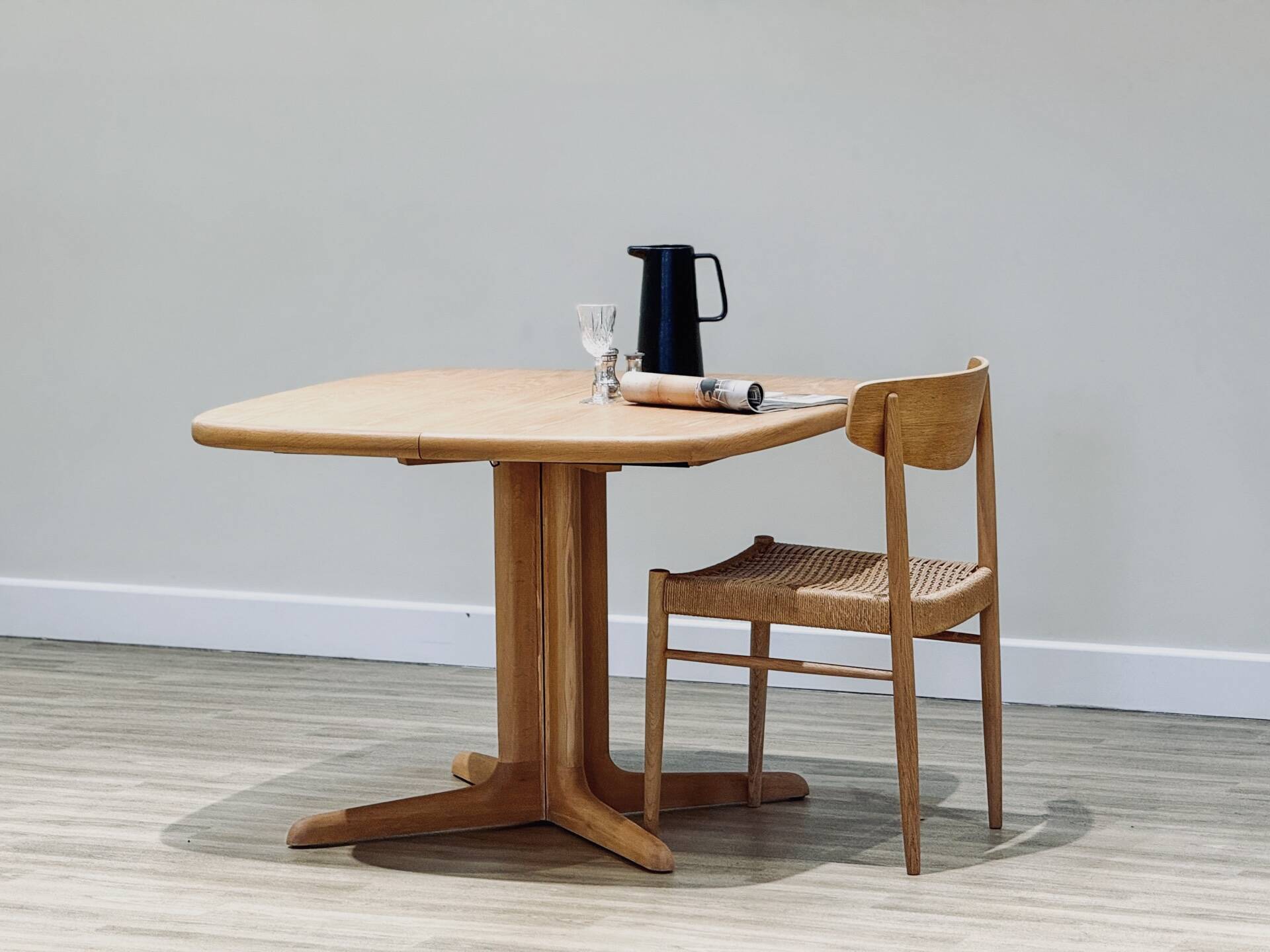 Danish Double Extending Oak Dining Table by Skovby, 1960s