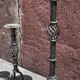 Candle holder or wrought iron candlestick (height 72 cm)