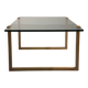 Coffee table glass and brass by Peter Ghyczy model T54 1970