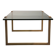 Coffee table glass and brass by Peter Ghyczy model T54 1970