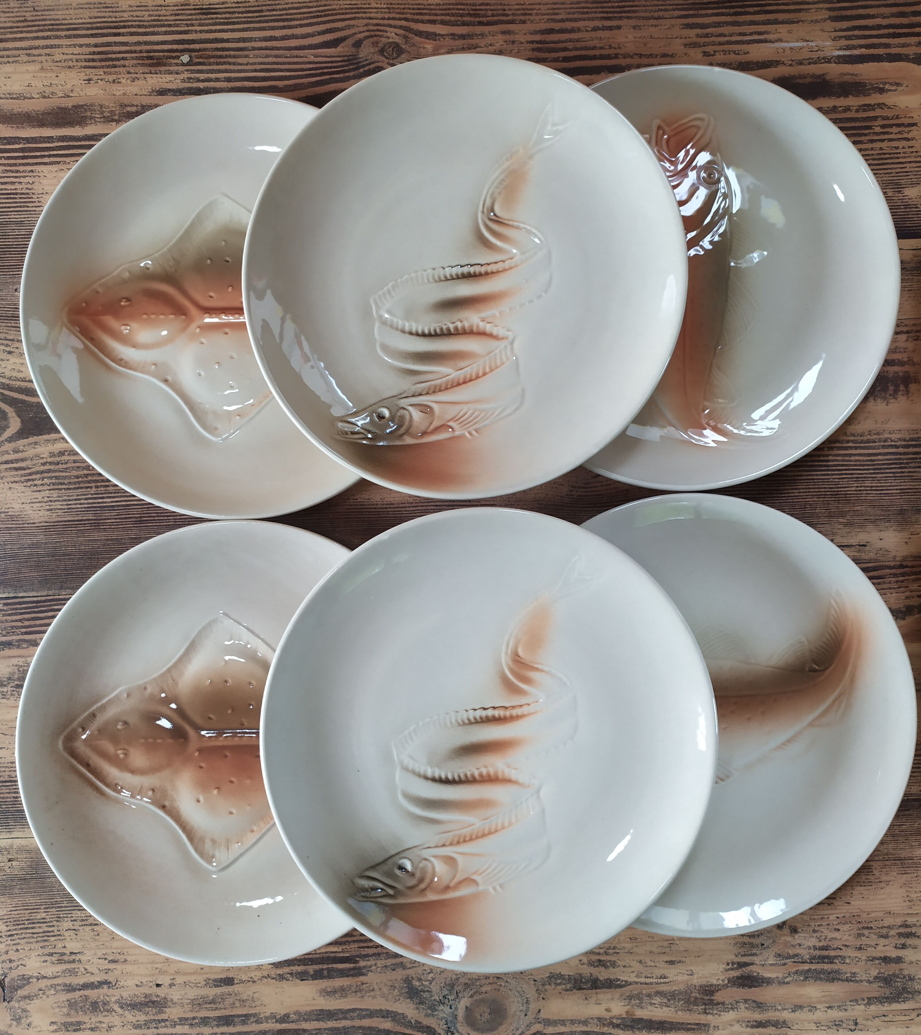 St Amand fish service 6 plates and serving dish