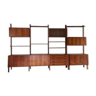 Modular bookcase in teak, scandinavian, circa 1960