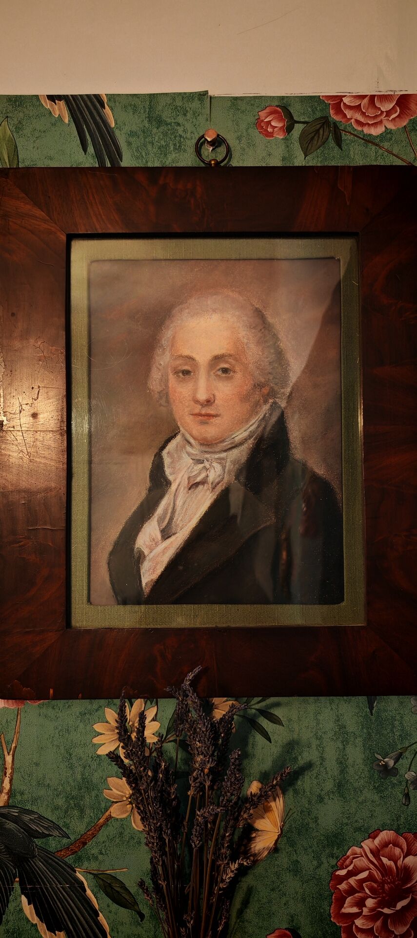 Portrait miniature pastel 18th century