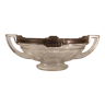 Oval cup with Art Deco handles "Noémie" - Cristal Val St Lambert Belgium