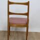 Chaise teck vintage velour rose danemark