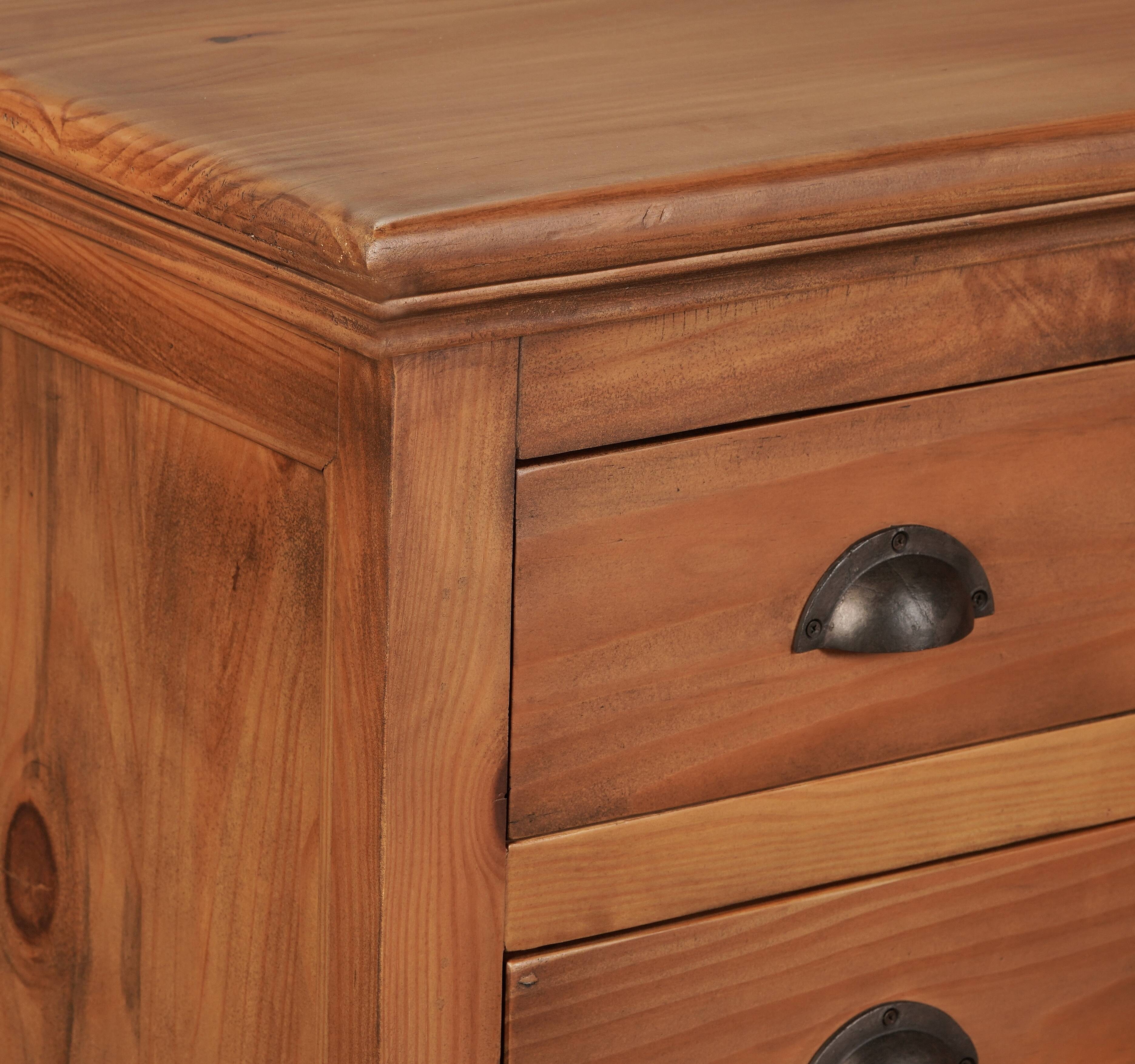 Solid wood sideboard with 12 drawers 160cm
