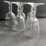 6 verres à vin cuit Baccarat modèle "Clermont", XIXème