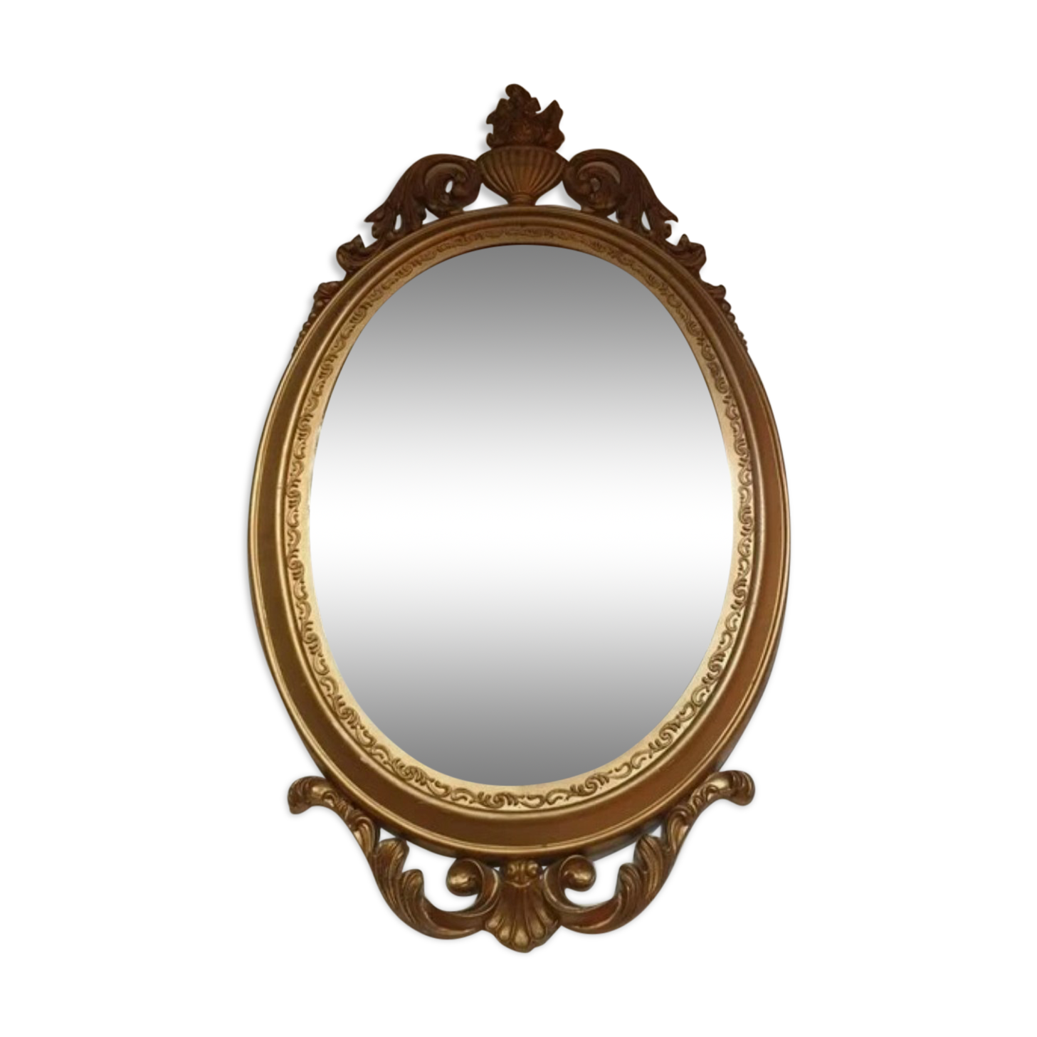 Italian mirror Louis XVI style in gold resin